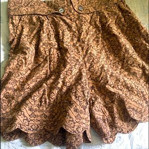 Matilda Jane Brown Aztec Shorts-Like New